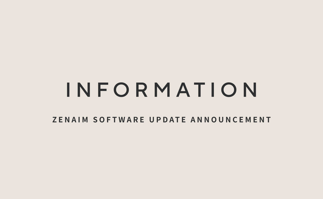 ZENAIM SOFTWARE Update Announcement