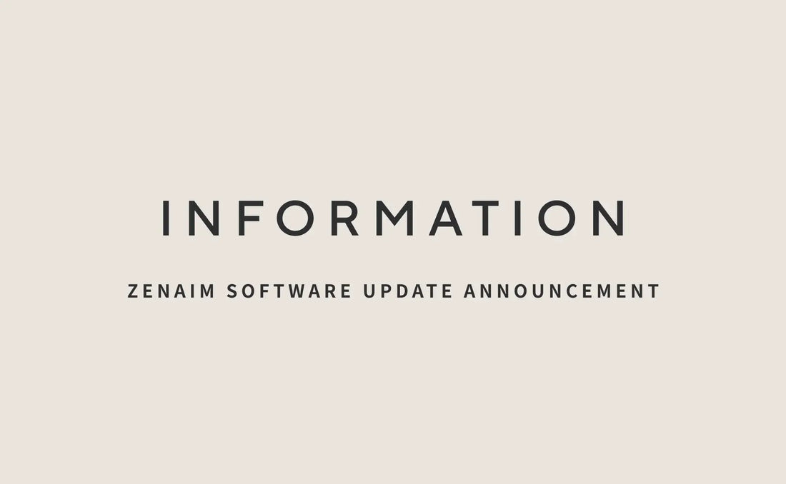 ZENAIM SOFTWARE Update Announcement